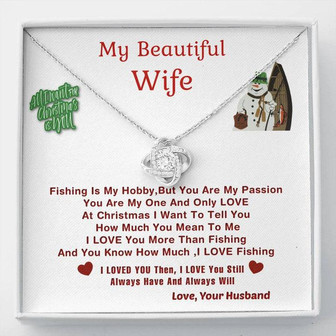 Fisherman Husband, Gift For Wife,The Love Knot Necklace, Jewelry Gift For Wife At Christmas - Thegiftio UK