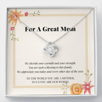 For A Great Mom Love Knot Necklace, From All Of Us - Thegiftio UK