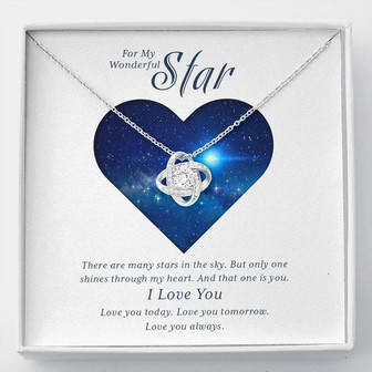 For My Star – You Shine Through My Heart – Love Knot Necklace - Thegiftio