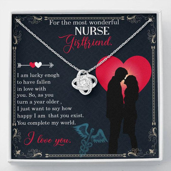 For The Most Wonderful Nurse Girlfriend - Love Knot Necklace - Thegiftio UK