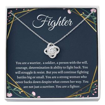 Friend Neckalce, Inspirational Necklace Gift, Get Well Soon, Illness, Motivational Gift For Friend, Warrior Gift - Thegiftio UK