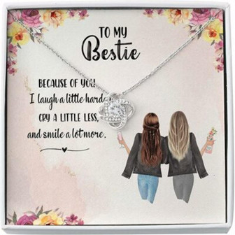 Friend Necklace, Bestie Necklace Friendship Necklace Gift , My Bestie Because Of You - Thegiftio UK