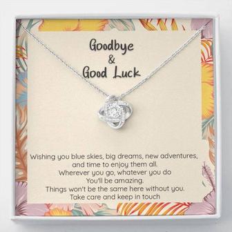 Friend Necklace, Goodbye & Good Luck, Sorry You’Re Leaving, Cz Necklace - Thegiftio UK