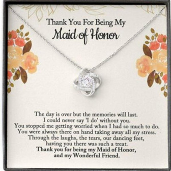 Friend Necklace, Maid Of Honor Gift, Maid Of Honor Necklace, Thank You Gift From Bride - Thegiftio UK