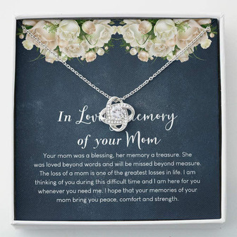 Friend Necklace, Mother Memorial Gift Necklace , Loss Of Mother Gift , Necklace With Gift Box - Thegiftio UK