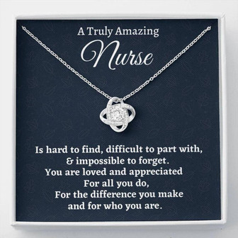 Friend Necklace, Nurse Gift, Appreciation Gift For A Nurse, Love Knot Necklace, Nurse Gift - Thegiftio