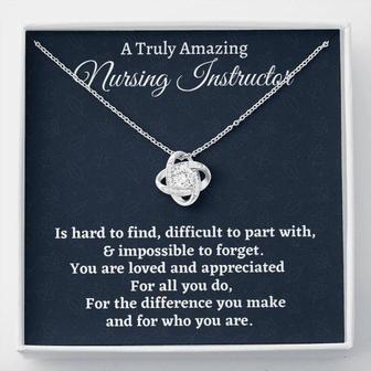 Friend Necklace, Nursing Instructor Gift, Appreciation Gift For A Nursing Instructor, Love Knot Necklace - Thegiftio UK