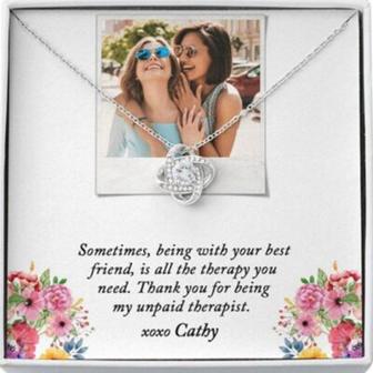 Friend Necklace, Personalized Necklace Best Friend Birthday Gift, Friendship Necklace For Bestie Custom Name - Thegiftio UK