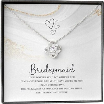 Friend Necklace, Sister Necklace, Bridesmaid Gifts Necklace For Women, Say I Do Without You Wedding - Thegiftio UK