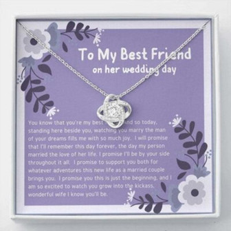 Friend Necklace, Sister Necklace, To My Best Friend On Her Wedding Day Necklace, Soul Sisters, Bff Necklace, Long Distance - Thegiftio UK