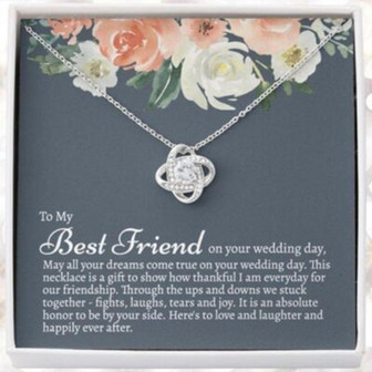 Friend Necklace, Sister Necklace, To My Best Friend On Her Wedding Day Necklace, Bride Gift From Maid Of Honor - Thegiftio UK