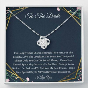 Friend Necklace, Sister Necklace, To My Best Friend On Your Wedding Day Necklace Gift, To Bride Necklace For Friend, Wedding Day - Thegiftio UK