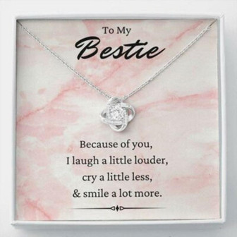 Friend Necklace, Sister Necklace, To My Bestie Necklace, Because Of You, Gift For Best Friends, Bff, Friendship - Thegiftio