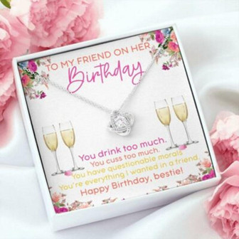 Friend Necklace, Sister Necklace, To My Bestie Necklace, Birthday Gift For Best Friend, To My Best Friend Necklace - Thegiftio UK