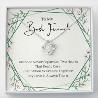 Friend Necklace, To My Best Friend Necklace, Distance Never Separates, Present For Best Friend - Thegiftio UK