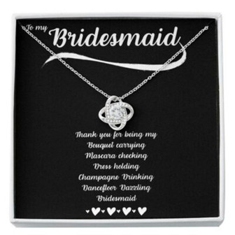 Friend Necklace, To My Bridesmaid Necklace, Thank You Gift For Bridesmaid, Wedding Day Gift - Thegiftio UK
