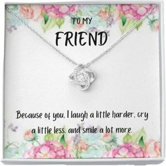 Friend Necklace, To My Friend Necklace Gift , Because Of You , Just For You Necklace - Thegiftio
