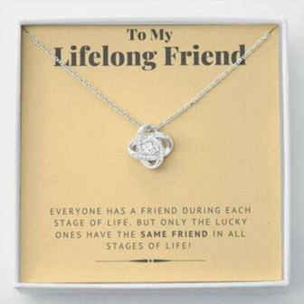 Friend Necklace, To My Lifelong Friend “Same Friend” Love Knot Necklace Gift - Thegiftio UK