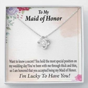 Friend Necklace, To My Maid Of Honor Necklace Gift, Lucky To Have You Necklace - Thegiftio UK