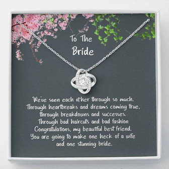 Friend Necklace, To The Bride Wedding Gift, Bad Haircuts & Bad Fashion Necklace - Thegiftio UK
