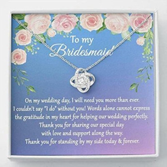 Friend Necklace, Wedding Gift From Bride For Bridesmaid, Thank You For Being My Bridesmaid - Thegiftio UK