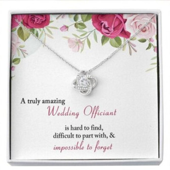 Friend Necklace, Wedding Officiant Necklace Gift, A Truly Amazing Wedding Officiant Appreciation - Thegiftio