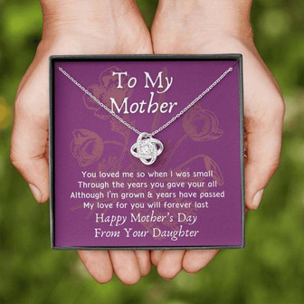 From Your Daughter, Happy Mother’S Day - Love Knot Necklace - Thegiftio UK