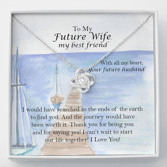 Future Wife Love Knot Necklace - I Would Search To The Ends Of The Earth For You - Thegiftio UK