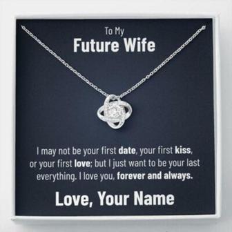 Future Wife Necklace, Personalized Necklace To My Future Wife, Engagement Gift For Future Wife, Bride From Groom Custom Name - Thegiftio UK