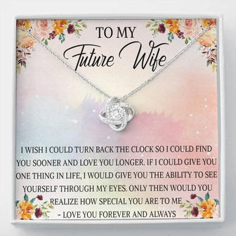 Future Wife Necklace, To My Future Wife Love Knot Necklace Gift, Future Wife Birthday Gift, Girlfriend Necklace, Girlfriend Necklace Gifts - Thegiftio UK