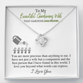 Gardening Wife - Love Knot Necklace - Water Flowers - Thegiftio UK