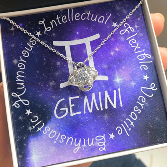 Gemini Love Knot Necklace - Thegiftio UK