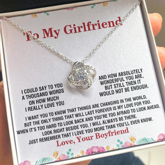 Gf3 Love Knot Necklace Gift For Girlfriend - Thegiftio UK
