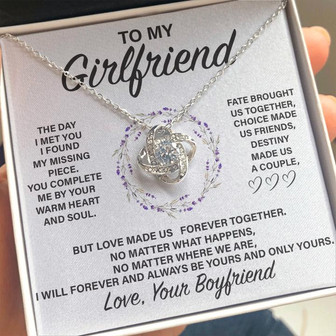 Gf4 Love Knot Necklace Gift For Girlfriend - Thegiftio UK