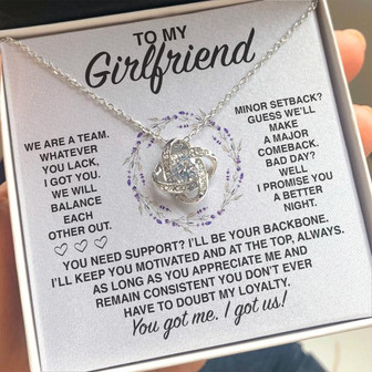 Gf5 Love Knot Necklace Gift For Girlfriend - Thegiftio UK