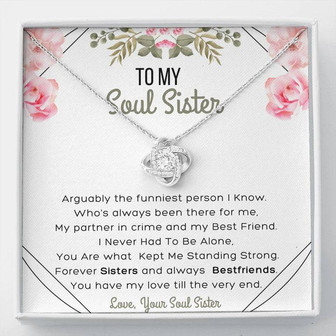 Gift For Bestie. Love Knot Necklace For Soul Sister - Thegiftio UK