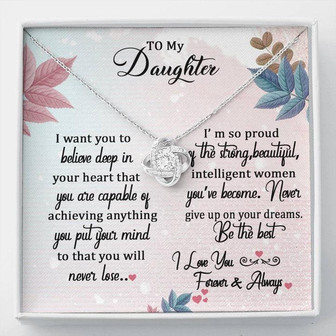 Gift For Daughter From Mom ,Love Knot Necklace For Daughter - Thegiftio UK