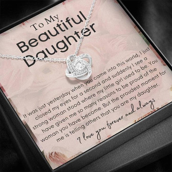 Gift For Daughters From Mom-Love Knot Necklace. - Thegiftio UK
