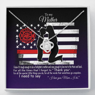 Gift For Firefighter's Mom Collection - Love Knot Necklace - Thegiftio UK