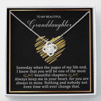 Gift For Granddaughter "Beautiful Chapters" Love Knot Necklace - Thegiftio UK