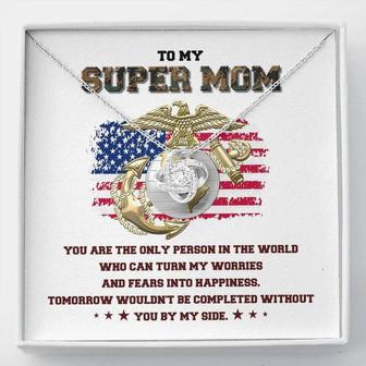 Gift For Marine Mother - By My Side - The Love Knot Necklace - Thegiftio UK