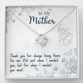 Gift For Mom Love Knot Necklace With Message Card #10 - Thegiftio UK