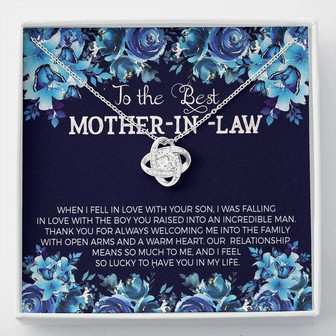Gift For Mother-In-Law Love Knot Necklace With Message Card - Thegiftio UK