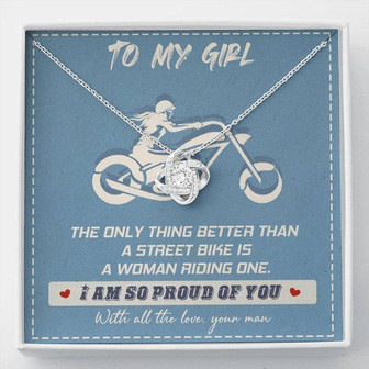 Gift For Wife - A Woman Riding One - The Love Knot Necklace - Thegiftio UK