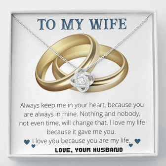 Gift For Wife From Husband, Love Knot Necklace For Wife - Thegiftio UK