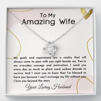 Gift For Wife | My Goals And Aspirations | Love Knot Necklace - Thegiftio UK