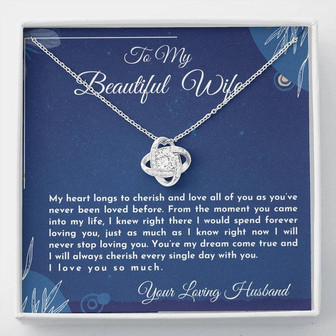 Gift For Wife | My Heart Longs To Cherish And Love | Love Knot Necklace - Thegiftio UK