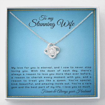 Gift For Wife | My Love For You Is Eternal |Love Knot Necklace - Thegiftio UK
