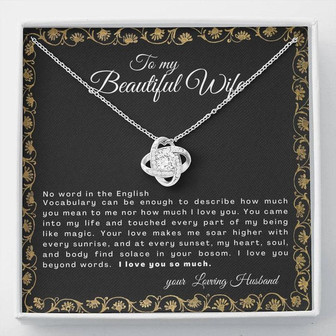 Gift For Wife | No Word In The English Vocabulary | Love Knot Necklace - Thegiftio