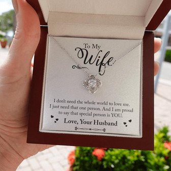 Gift For Wife | To My Wife | Love Knot Necklace - Thegiftio UK